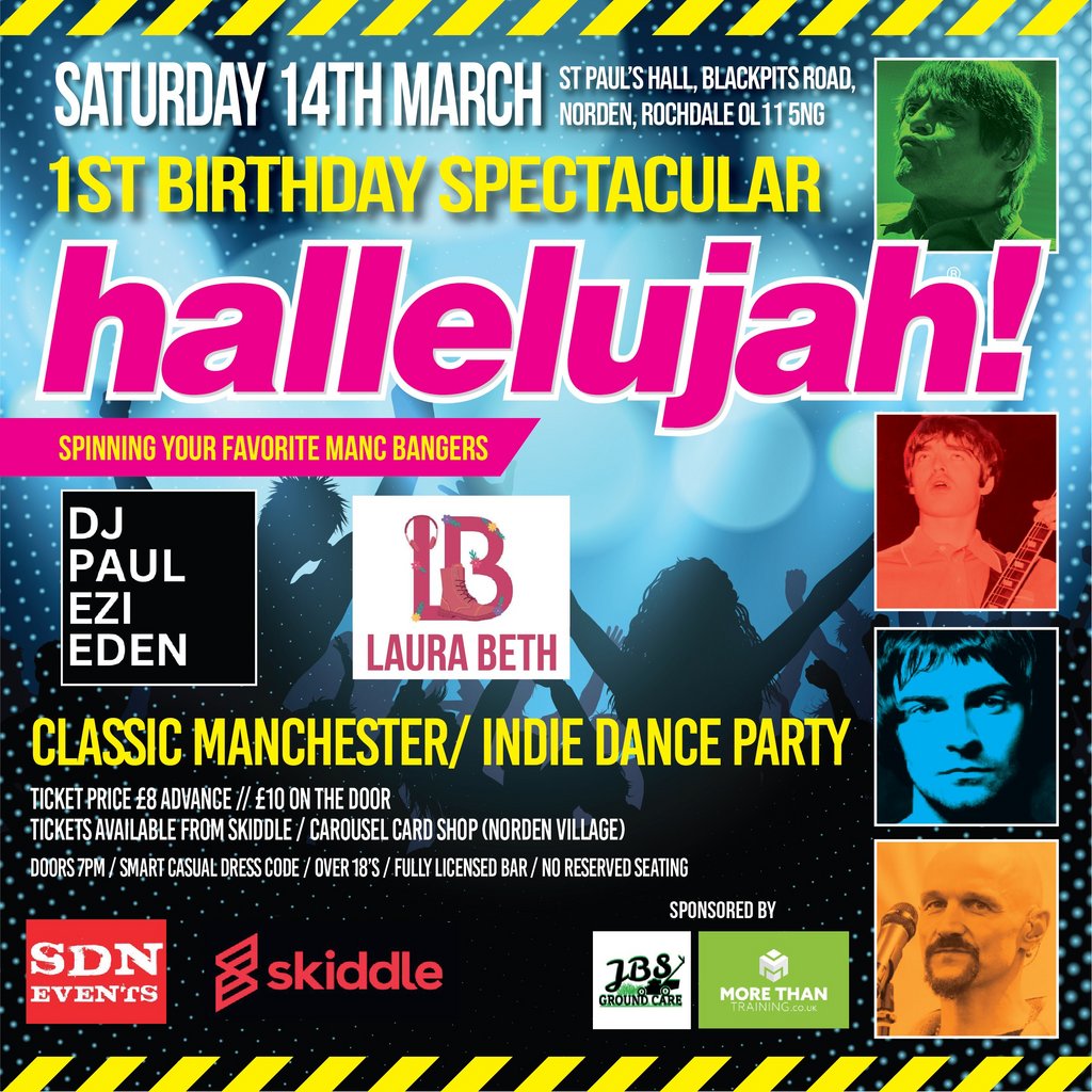 HALLELUJAH Classic Manchester / Indie Dance Party
