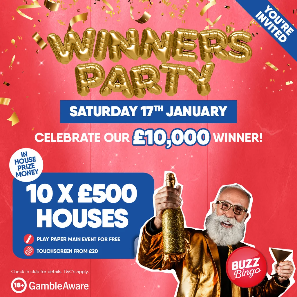 £10k Winners Party - Buzz Bingo Barkingside (17/01/26)