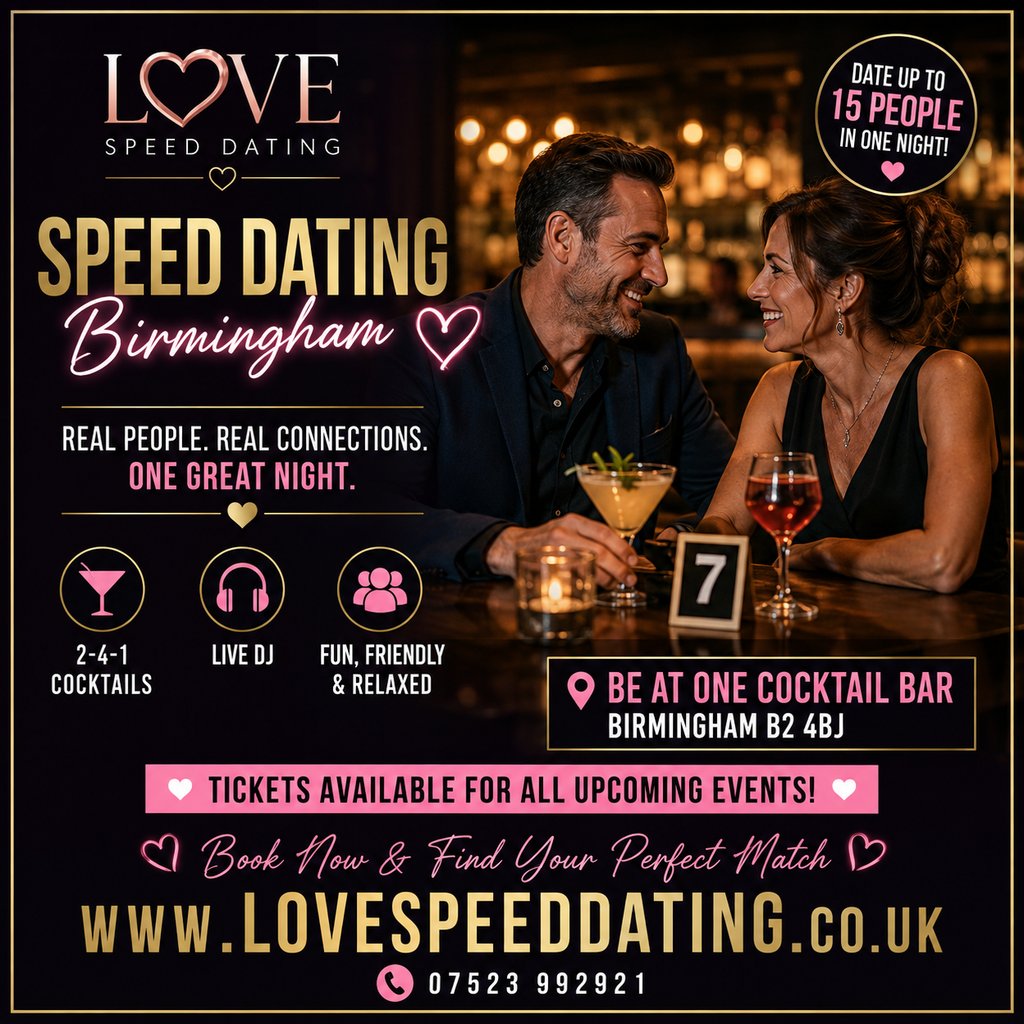 Speed Dating Ages 30's & 40's Birmingham Be At One at Be At One Birmingham, Birmingham
