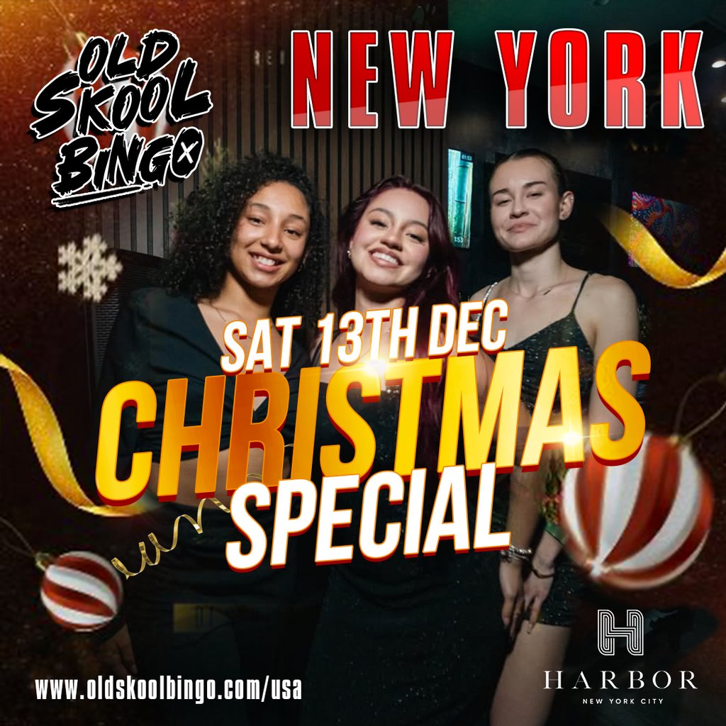Old Skool Bingo Sat 13th December New York Christmas