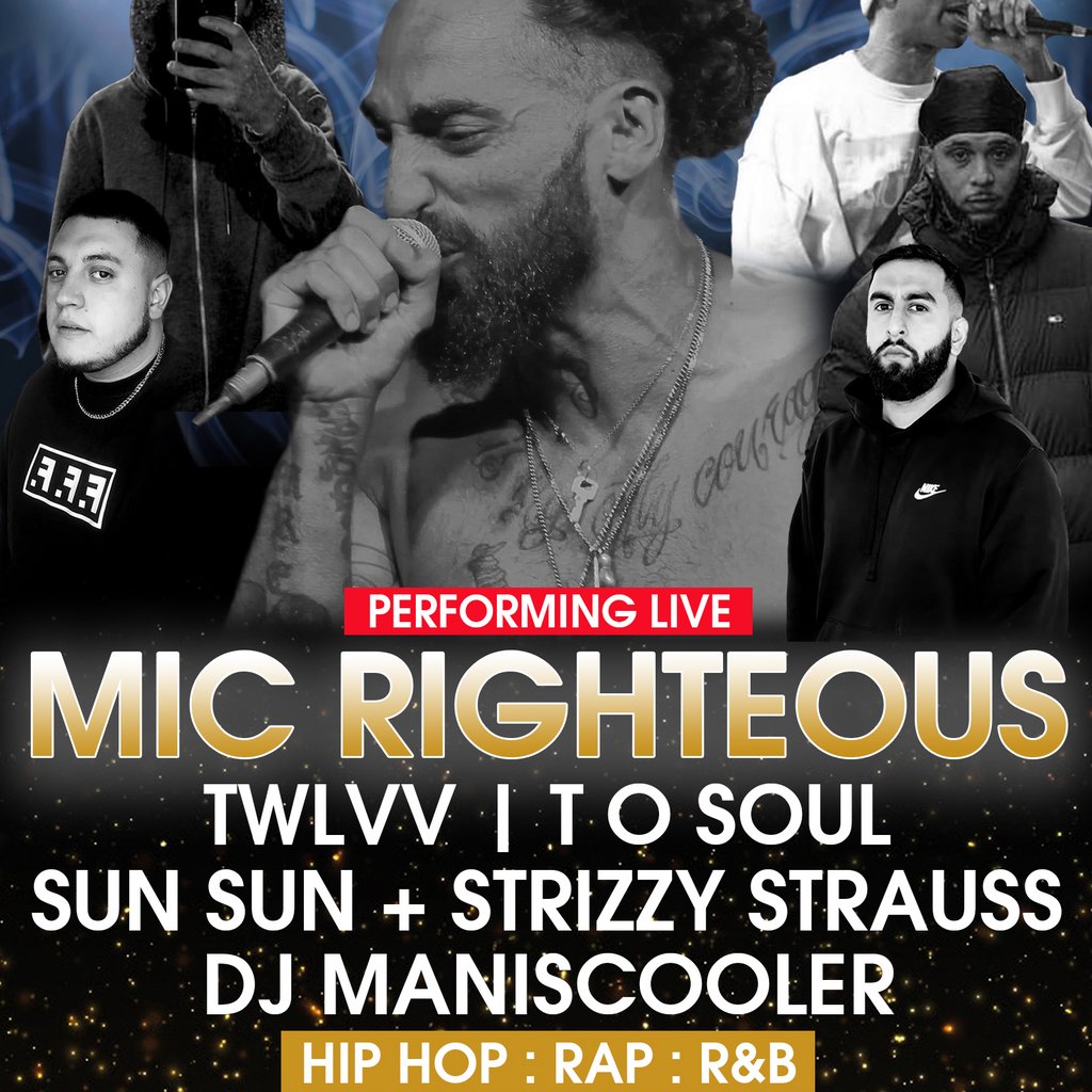 Mic Righteous 2FunkyMusic Cafe Leicester Fri 9th February 2024 Lineup