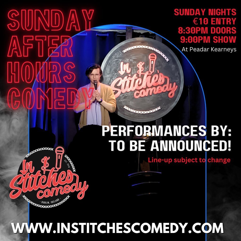 In Stitches Comedy Sundays, 27 July | Event in Dublin | AllEvents