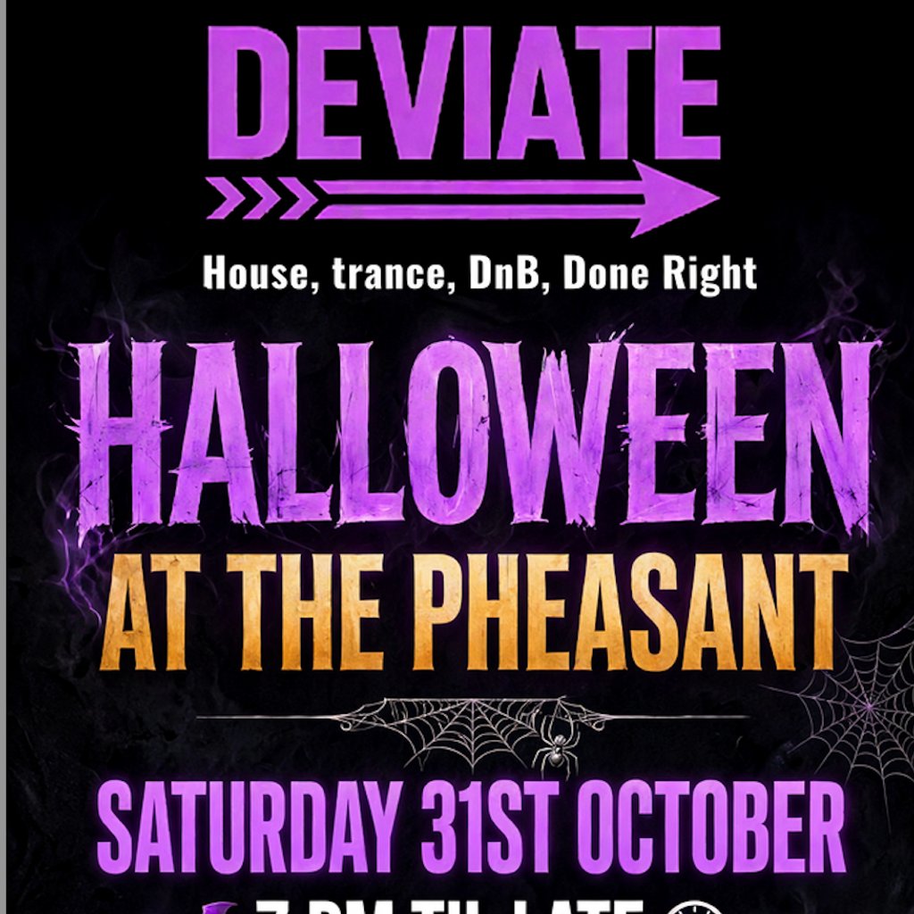 Deviate Presents Halloween at THE PHESANT NEW STREET WORCESTER, Worcester