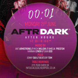 AFTR DARK - Jaloux welcome back party