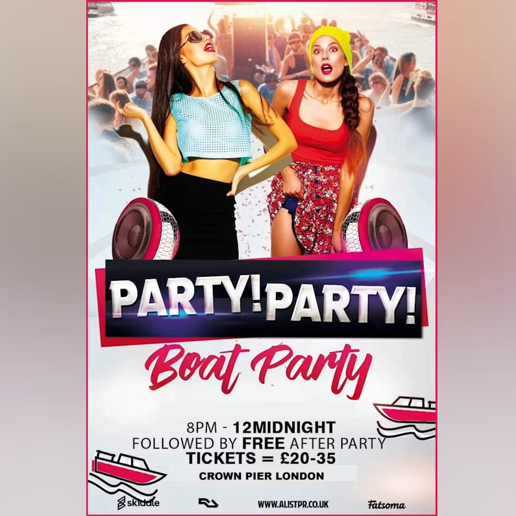 Party Party London boat party + free after party £10 flash sale