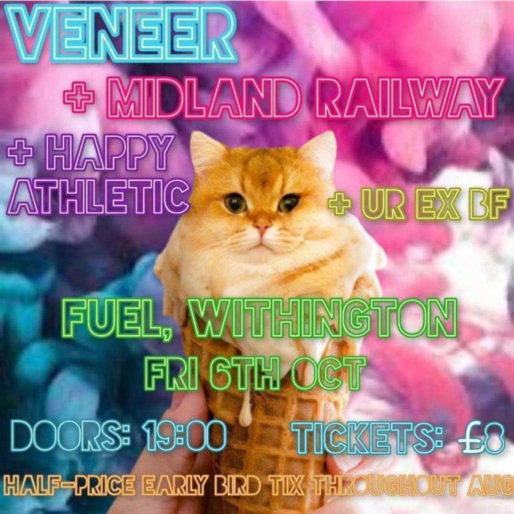 'Veneer', 'Midland Railway', 'Happy Athletic' and 'UR EX BF'. Fuel