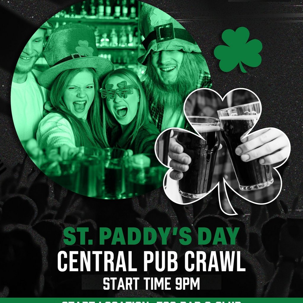 St Paddy's Central London Pub Crawl Tuesday 17th March