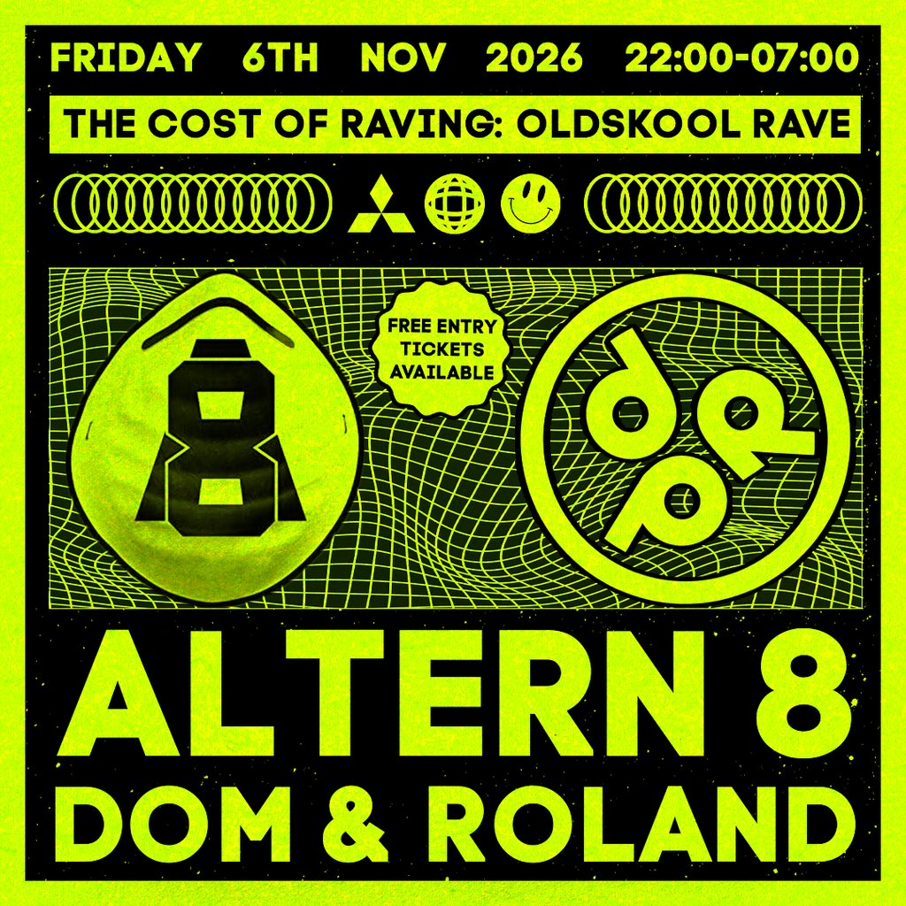 The Cost of Raving presents: Altern 8 & Dom and Roland