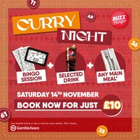 Curry Night 14/11 - Buzz Bingo Falkirk at Buzz Bingo Falkirk