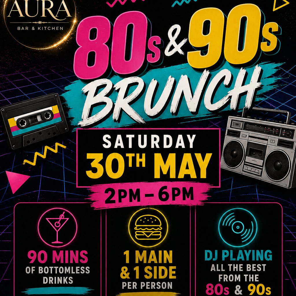 Aura 80s & 90s Brunch