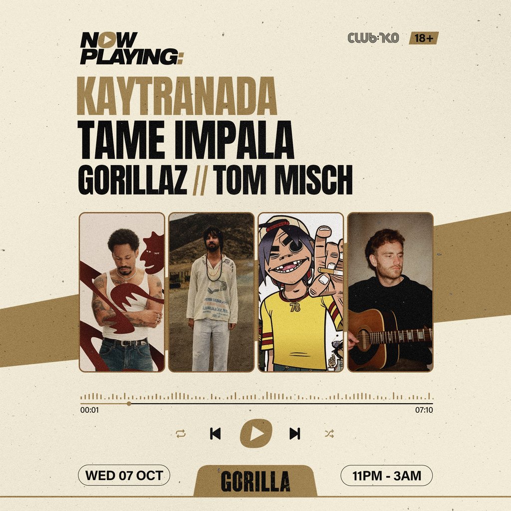 NOW PLAYING: Kaytranada, Tame Impala, Gorillaz & Tom Misch Image