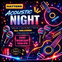 Acoustic Wonderland Open Mic at Hatters Cafe Bar at The Mad Hatter Cafe Bar