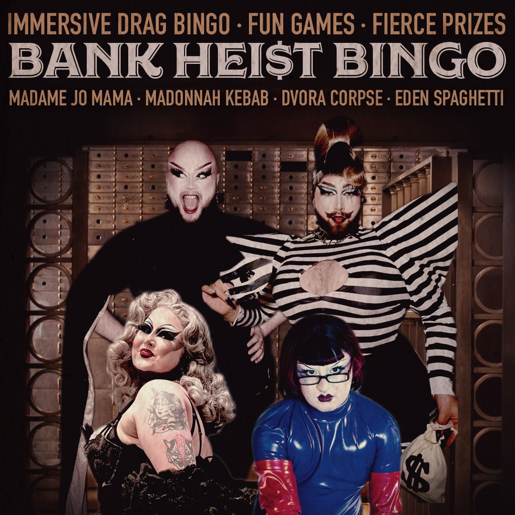 Bank Heist Bingo at Canvas Dundee, Dundee