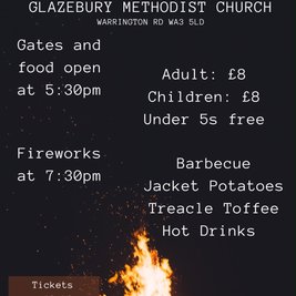 Glazebury Methodist Church Bonfire and Fireworks display 2026