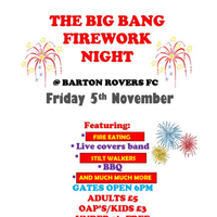 The BIG bang firework night at Barton Rovers Football Club