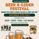 Beer & Cider Summer Festival in Birmingham with food stalls and live music.