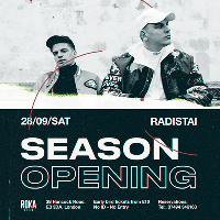 Radistai : Season Opening Night : Rugsėjo 28 at ROKA CLUB