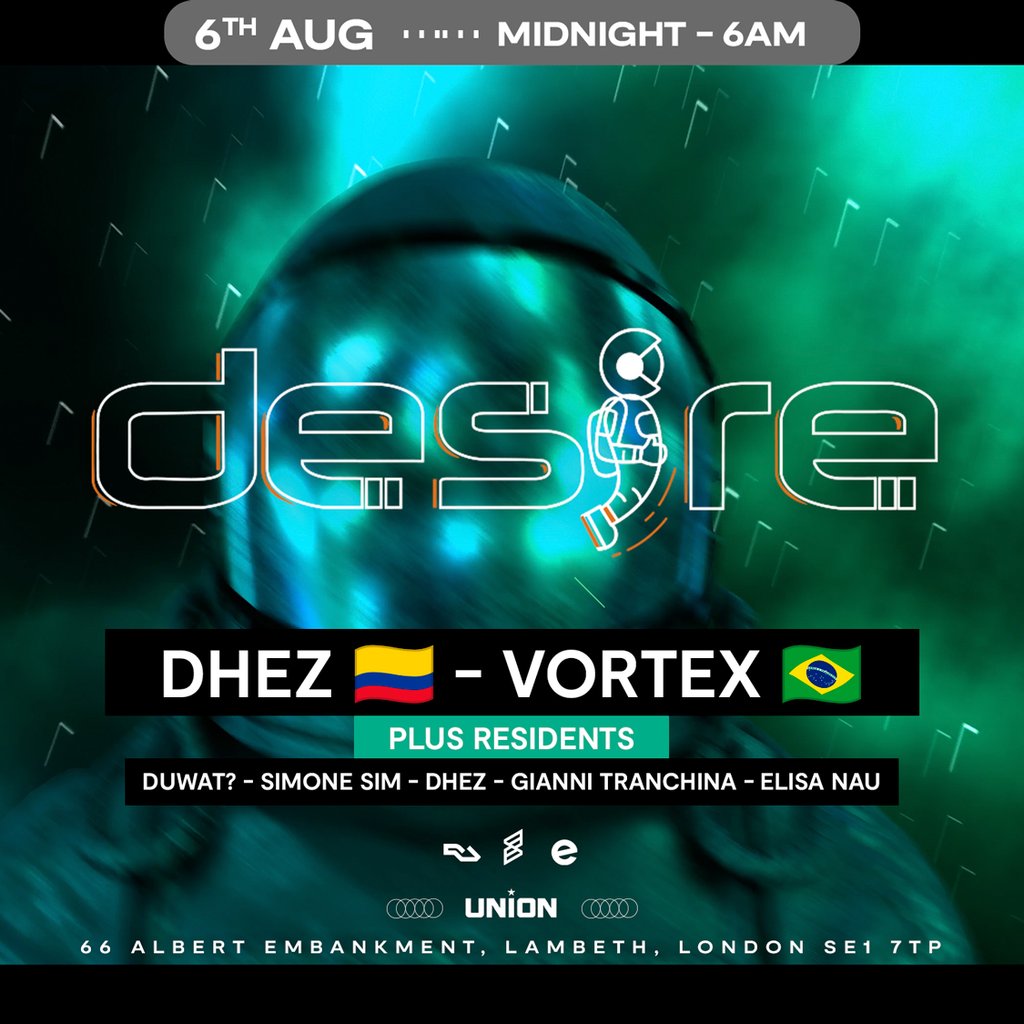DESIRE - Weekly Thursday After Party - DHEZ and VORTEX