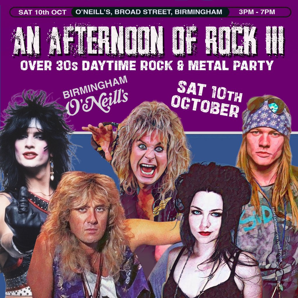An Afternoon of Rock & Metal III: BIRMINGHAM (over 30s), 3pm-7pm Image