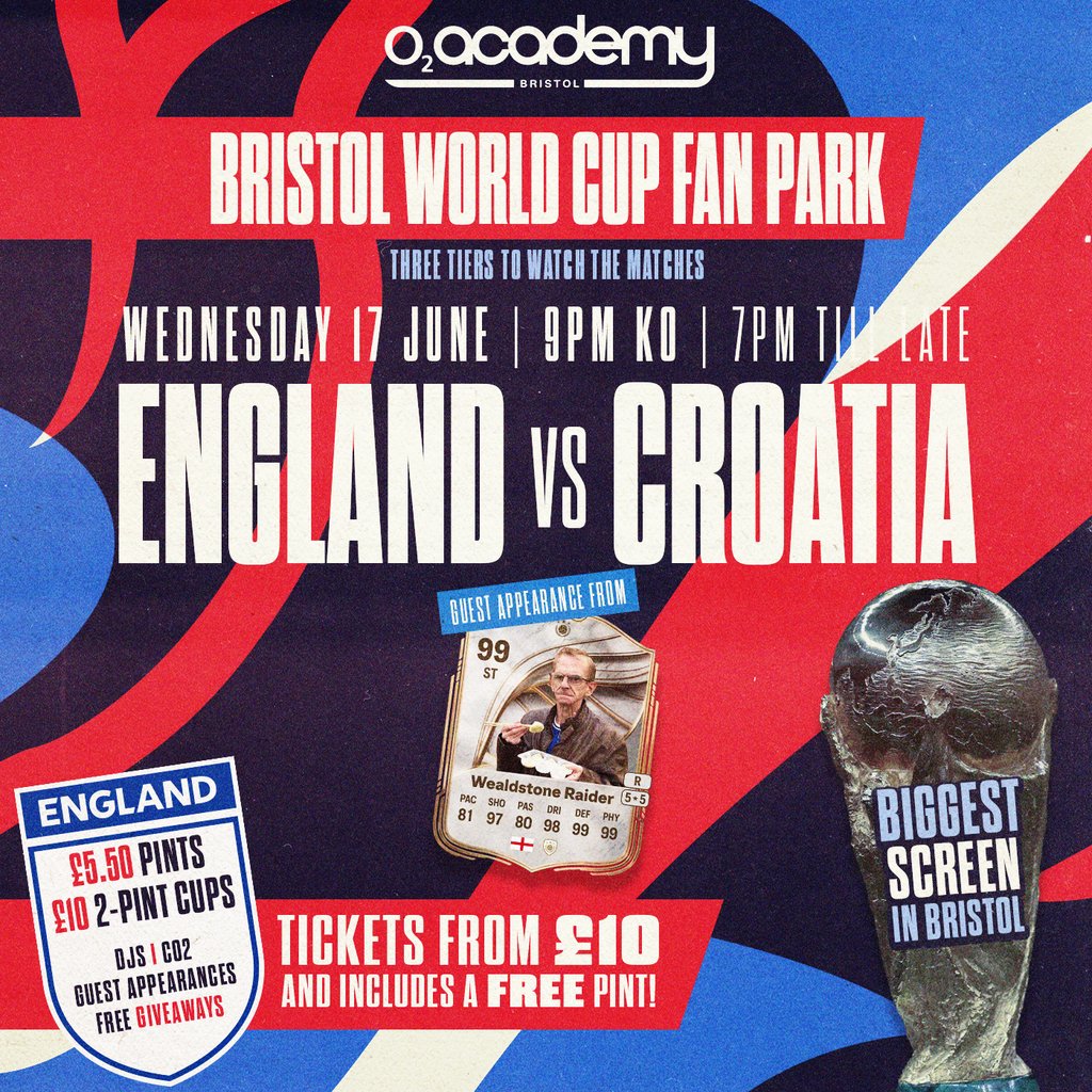 Bristol World Cup Fan Park - England vs Croatia!