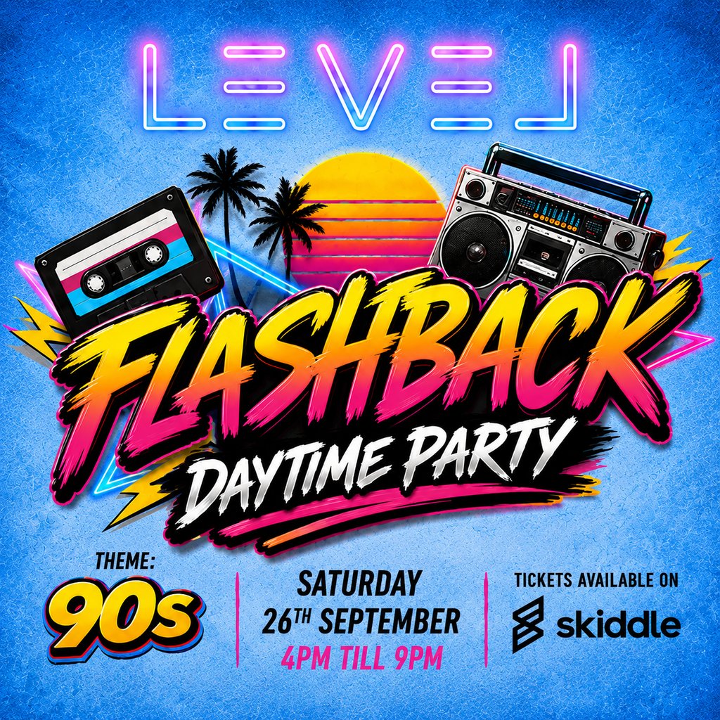 Flashback daytime party 90's  - Level Warrington