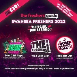 Swansea Freshers Guide Wristband Bundle 2022