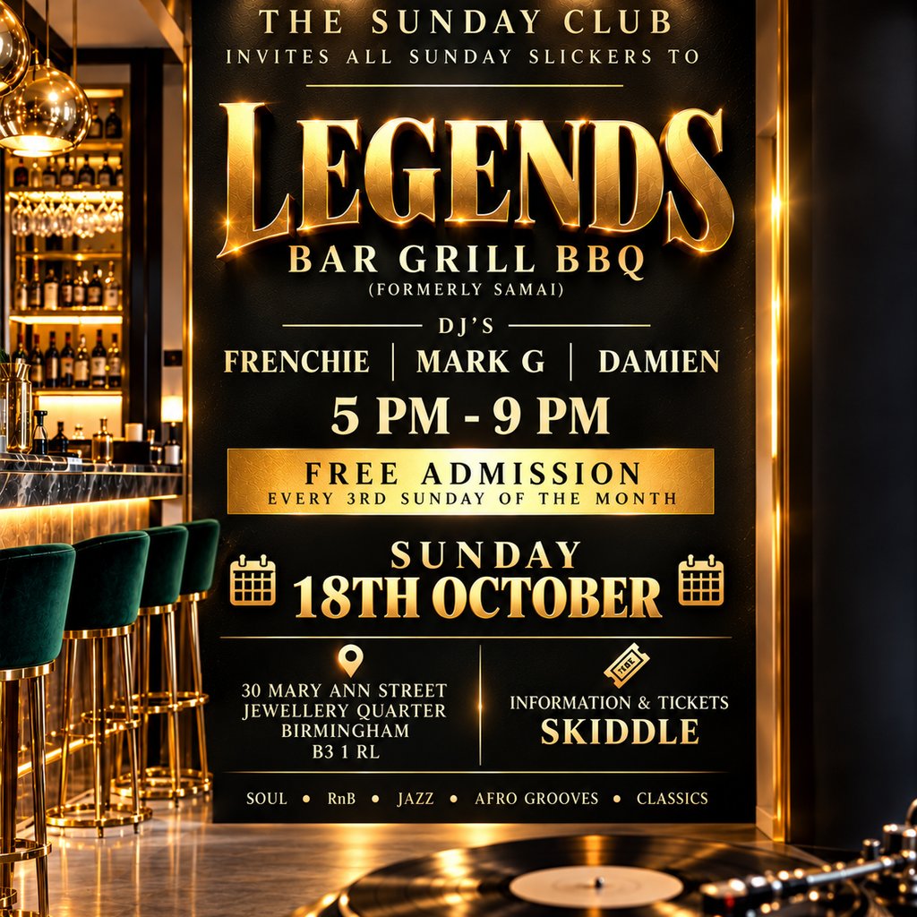 The Sunday Club at Legends Bar And Grill, Birmingham