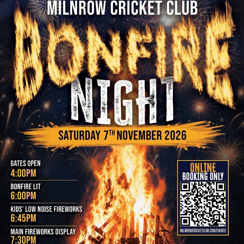 Milnrow Cricket Club Bonfire and Fire Work Display at Milnrow Cricket Club, Rochdale