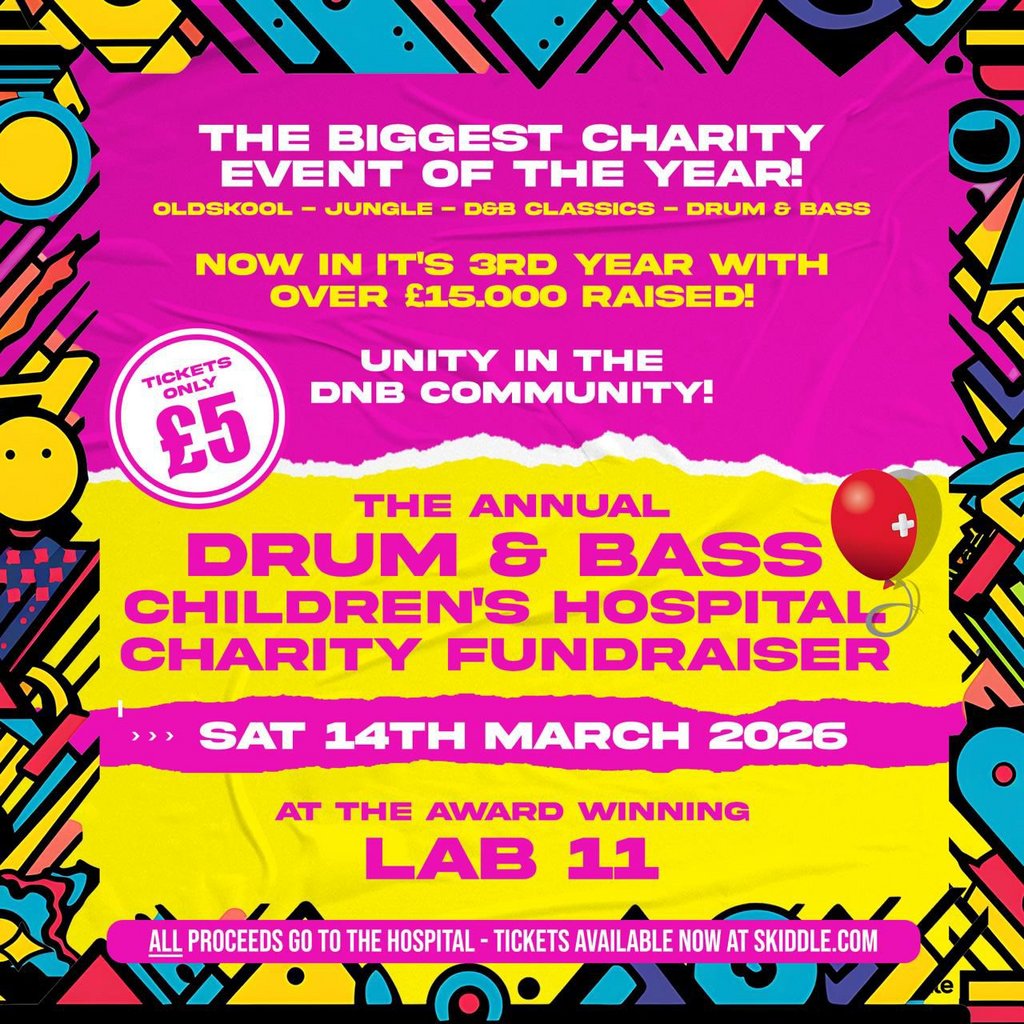 The Annual Drum & Bass Children's Hospital Charity Fundraiser