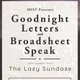 MIST Presents: Goodnight Letters & Broadsheet Speak Event Title Pic