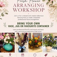 Fresh Flower Arranging Workshop at Angels Cut Bar
