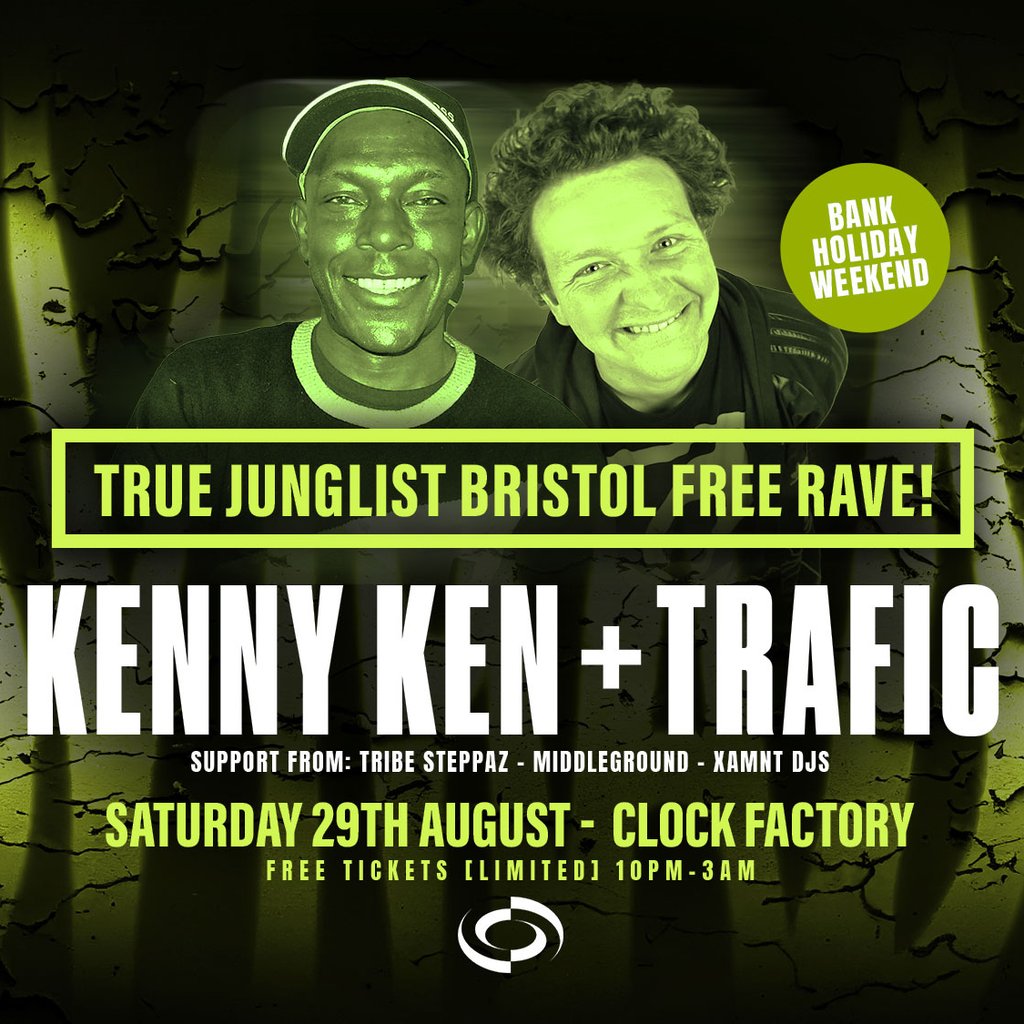 True Junglist FREE RAVE - Kenny Ken + Trafic MC [Bank Holiday We