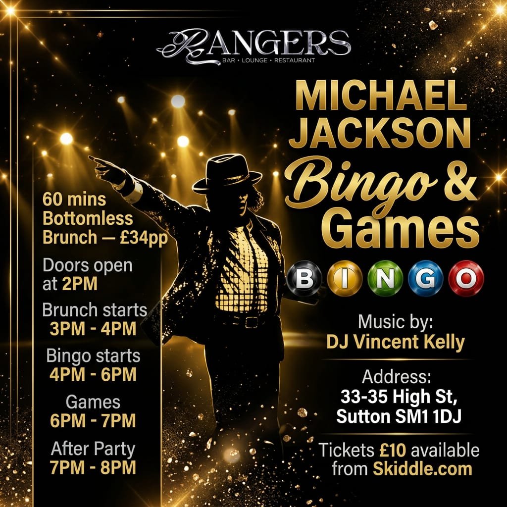 Michael Jackson Bingo & Brunch | Sutton SM1 1DJ
