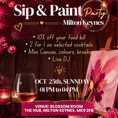 SIP & PAINT- Party Milton Keynes