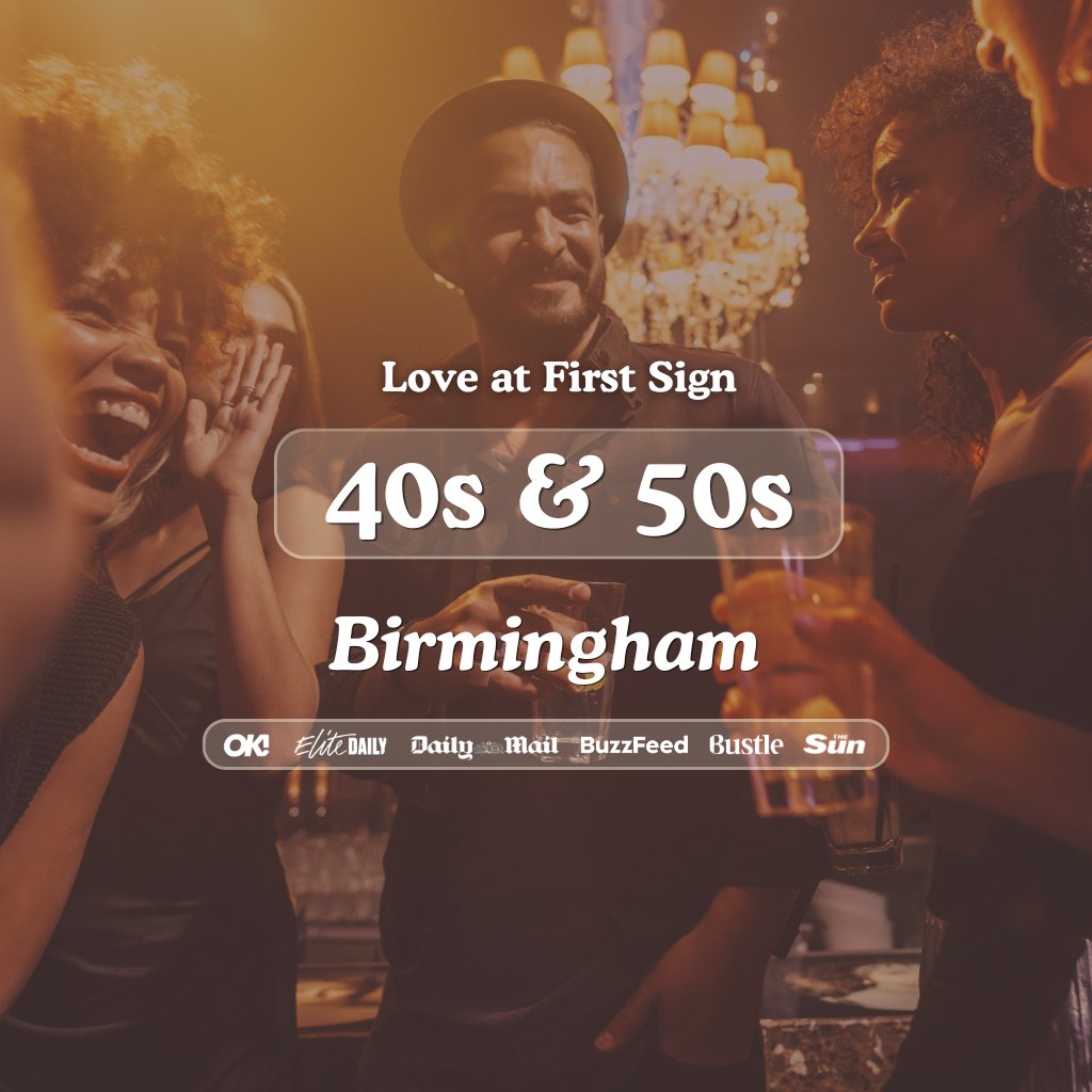 40s&50s Singles Night @ Alchemist Birmingham| Love at First Sign at The Alchemist   Brindley Place, Birmingham