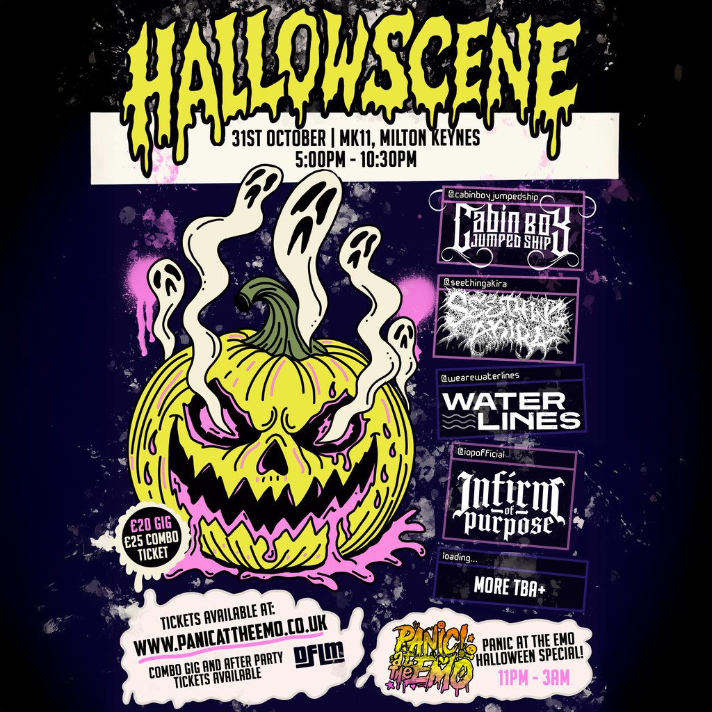 HALLOWSCENE at MK11, Milton Keynes — gig artwork