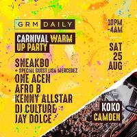 GRM Daily Carnival Warm Up Party w/ Sneakbo, Lisa Mercedez