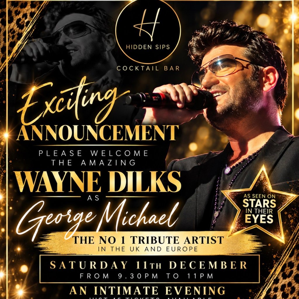 George Michael Tribute at Hidden Sips, Wolverhampton