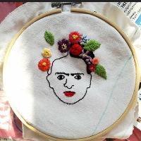 Crash Course Crafts - Frida Kahlo Embroidery Hoop