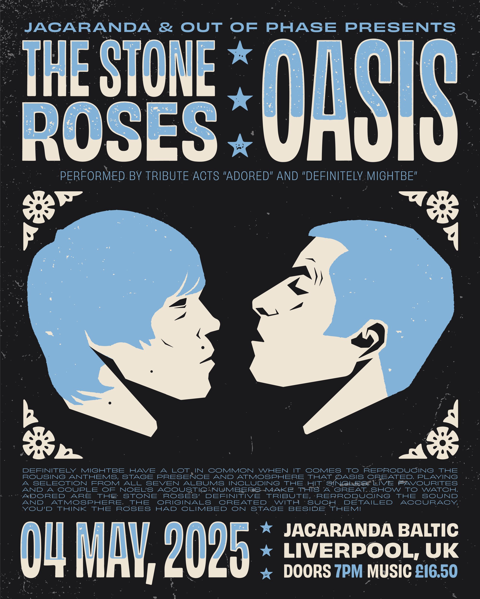 Oasis Tribute v Stone Roses | Jacaranda Baltic Liverpool Sun