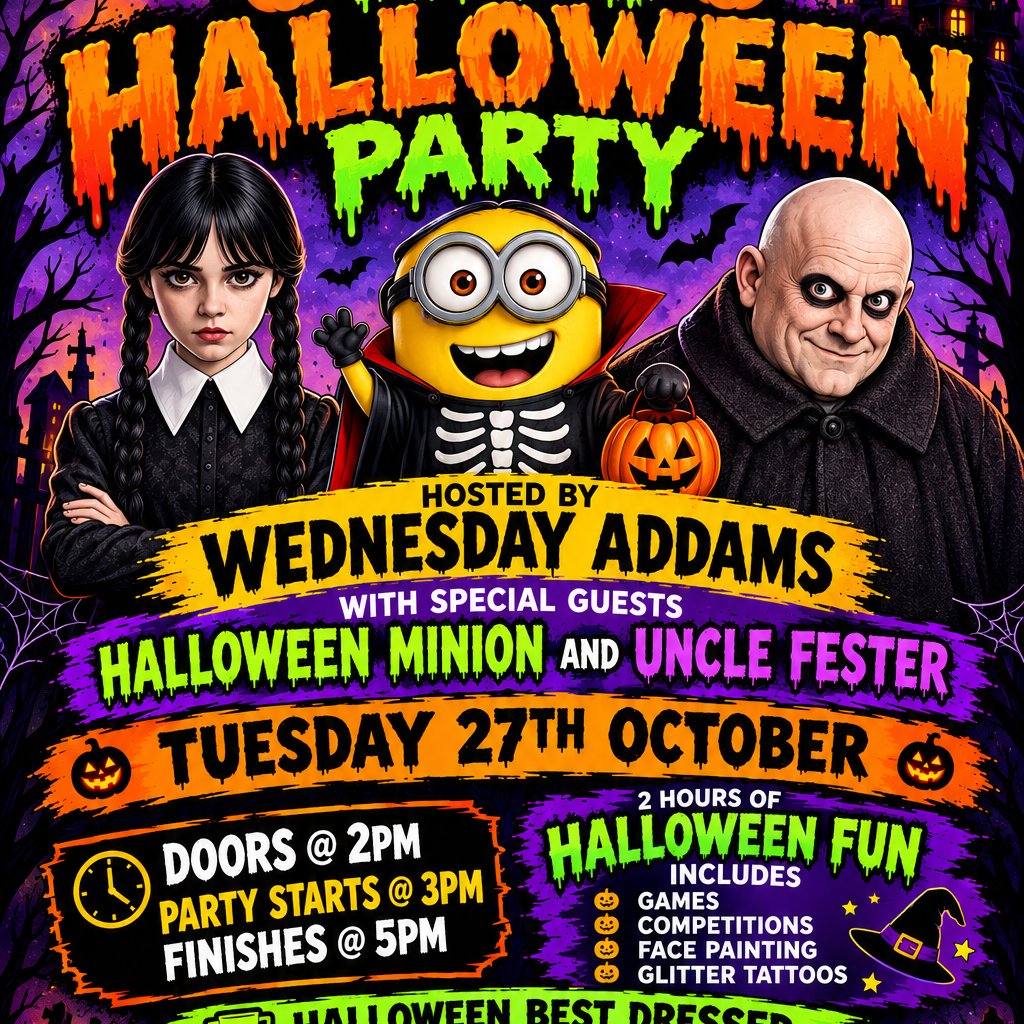 Kids Halloween Party at The Pavilions Club, Kingshurst