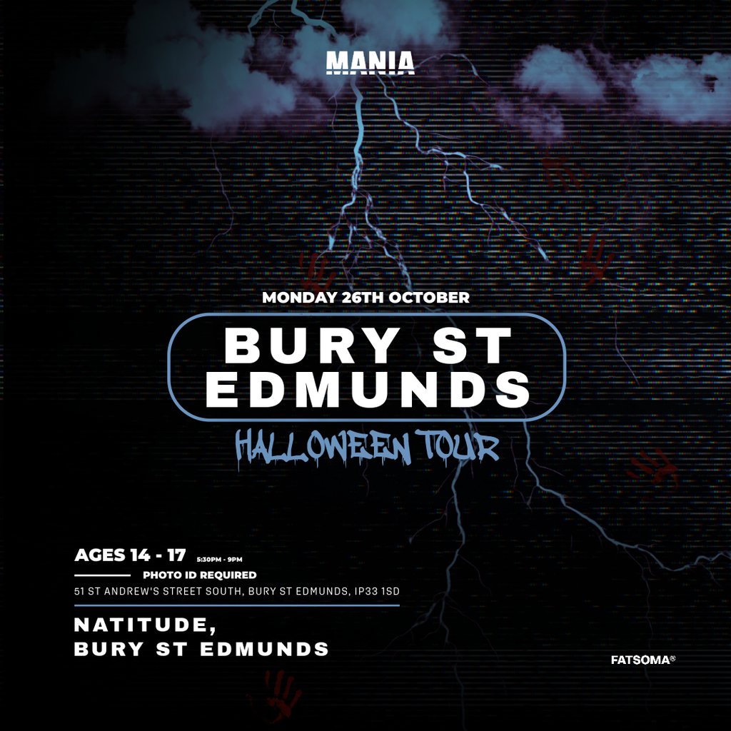 Mania U18 Halloween: Bury St Edmunds at Natitude Bury St Edmunds, Bury St. Edmunds