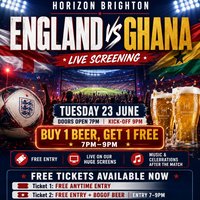 ENGLAND vs GHANA: FREE FAN ZONE AT HORIZON at Horizon Nightclub