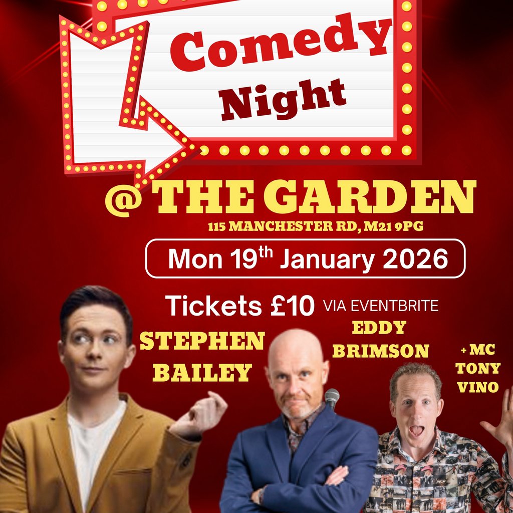 Comedy @ The  Garden Mon 19th Jan 2026