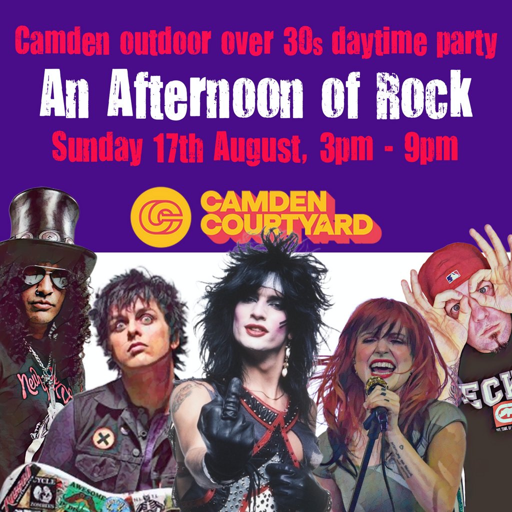 CAMDEN An Afternoon of Rock -  Outdoor Party for Over 30s