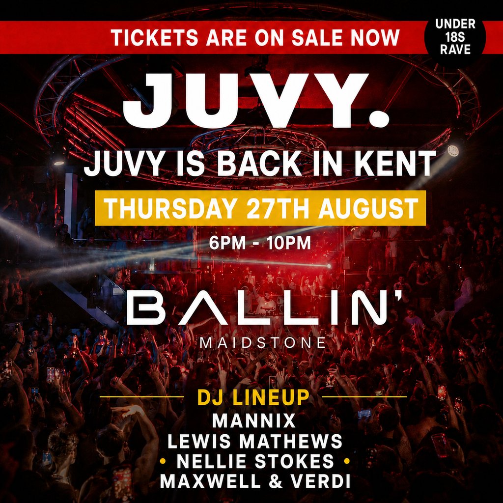 JUVY Under 18s - Summer Tour - Thur 27th August - KENT