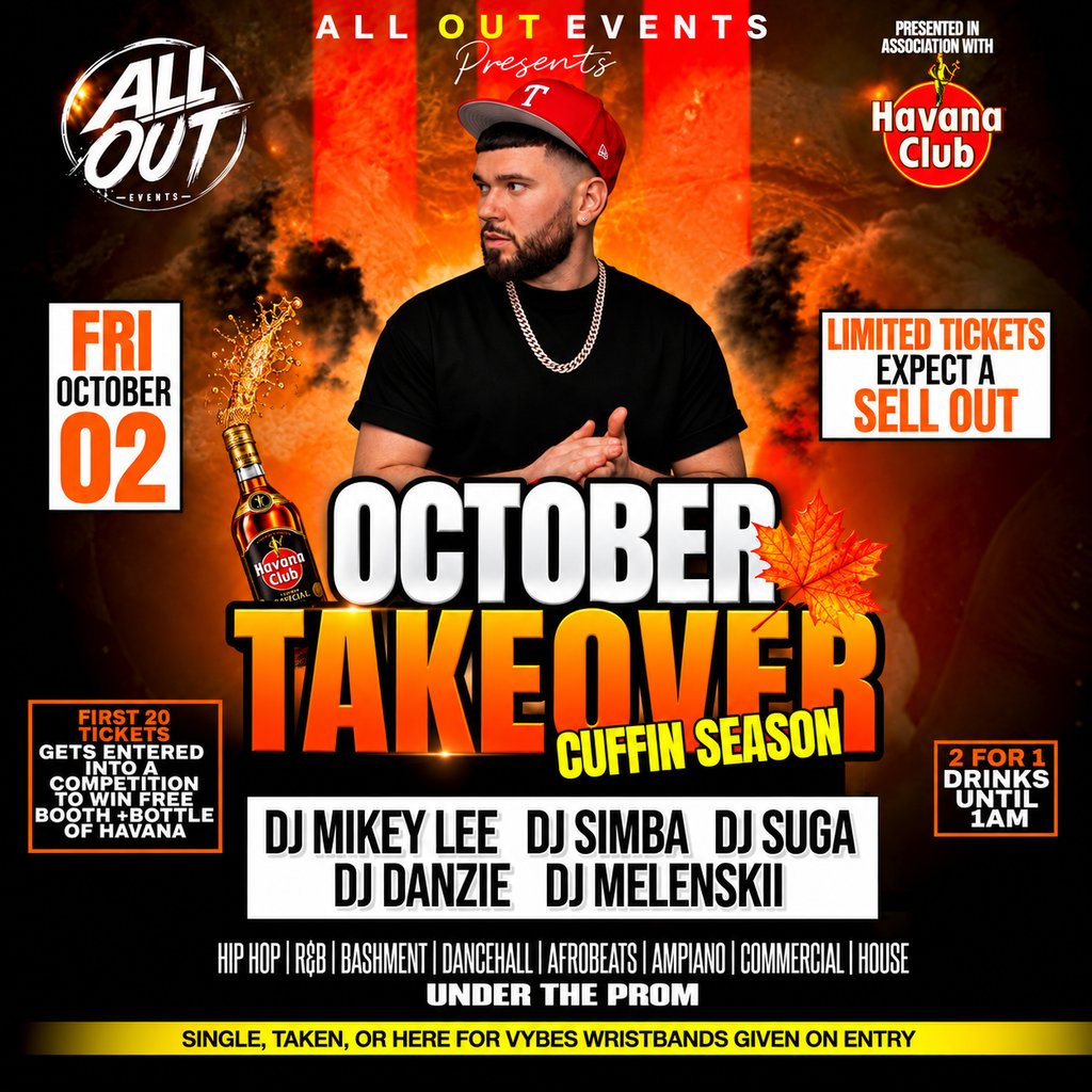 All Out Events October Takeover x Cuffin Season at Cheltenham: Under The Prom, Cheltenham