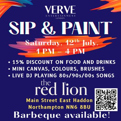 SIP & PAINT Party with live DJ (Northamptonshire)
