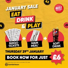 Eat, Drink & Play - Buzz Bingo Middlesbrough (29/01/26)