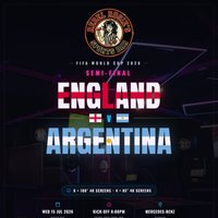 World Cup Semi Final  England vs Argentina Tickets at Rebel Rosie's